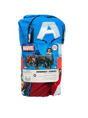 Marvel Avengers Superhero Character Hooded Beach Bath Towel Cotton 25" X 50" New